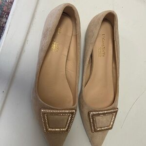 Lilang Shoes LikangxieYe Size 6 buff colored women’s flats pointed toe suede $65